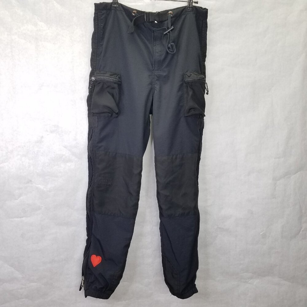 Round Two Hiking Pants Men's S Original Release Black Side Zips Cargo Gorpcore